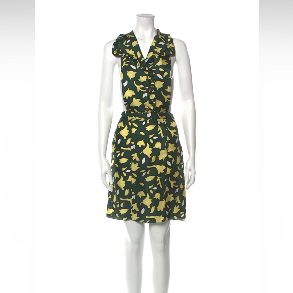 Marni 2012 Silk Halter Button A-line Dress XS